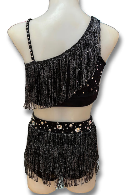 Girls 12-Two Piece Fringe Costume Blinged